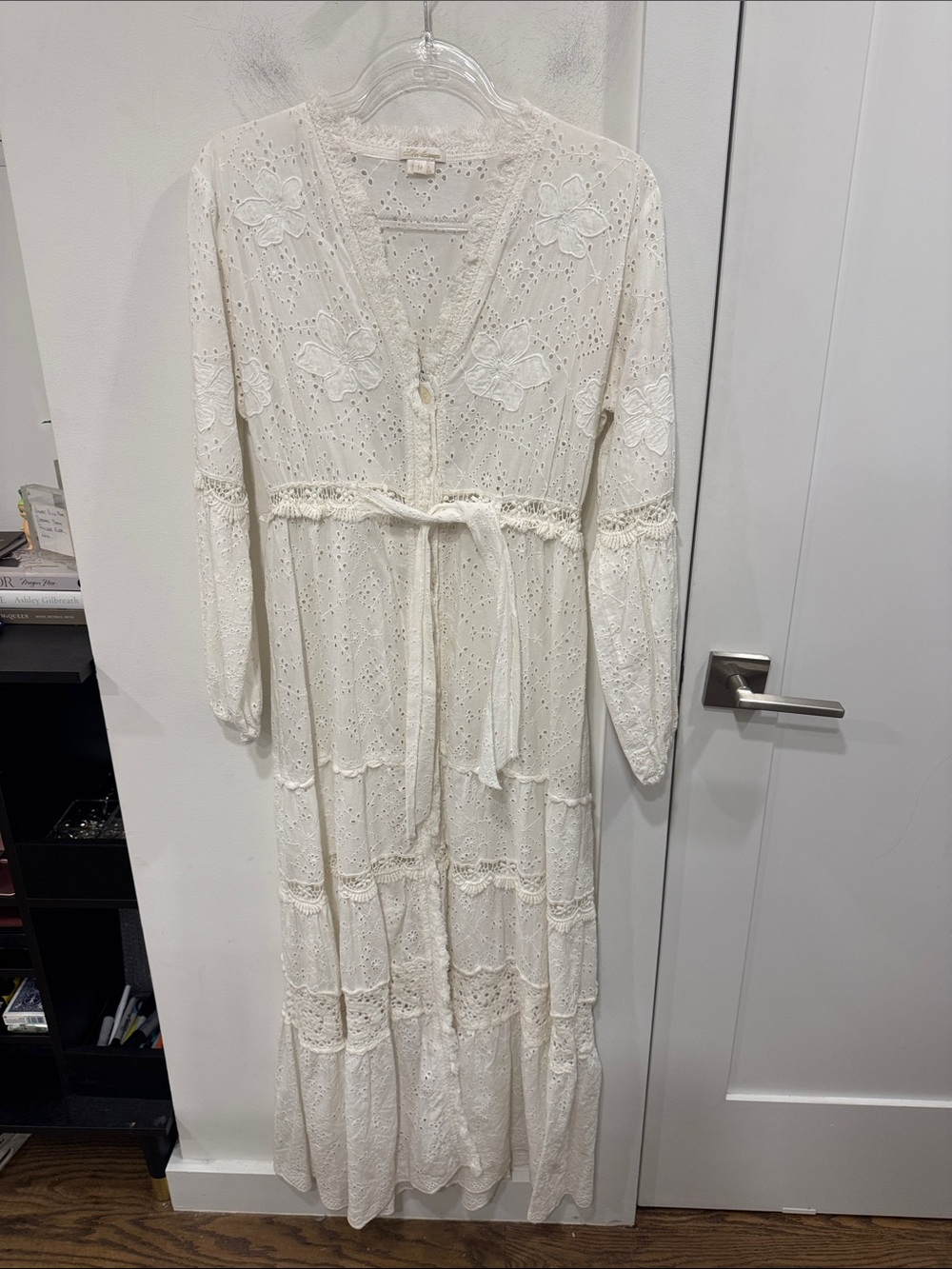 Shoshanna Maxi Coverup Dress with Tie Waist